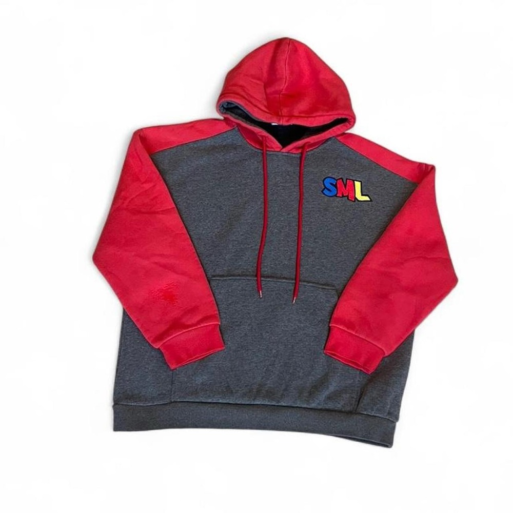 SML Sport Red and Gray Men's Hoodie